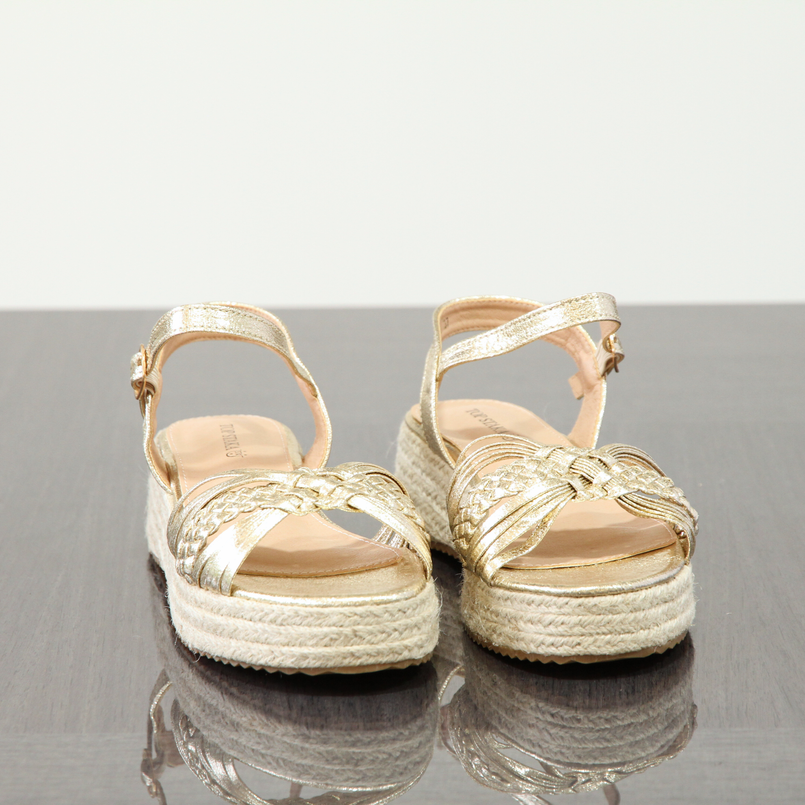 Top Staka - Wholesale Wedges - Women's - BG-732 Women's Braided Wedge Sandals - Espadrille Platform4