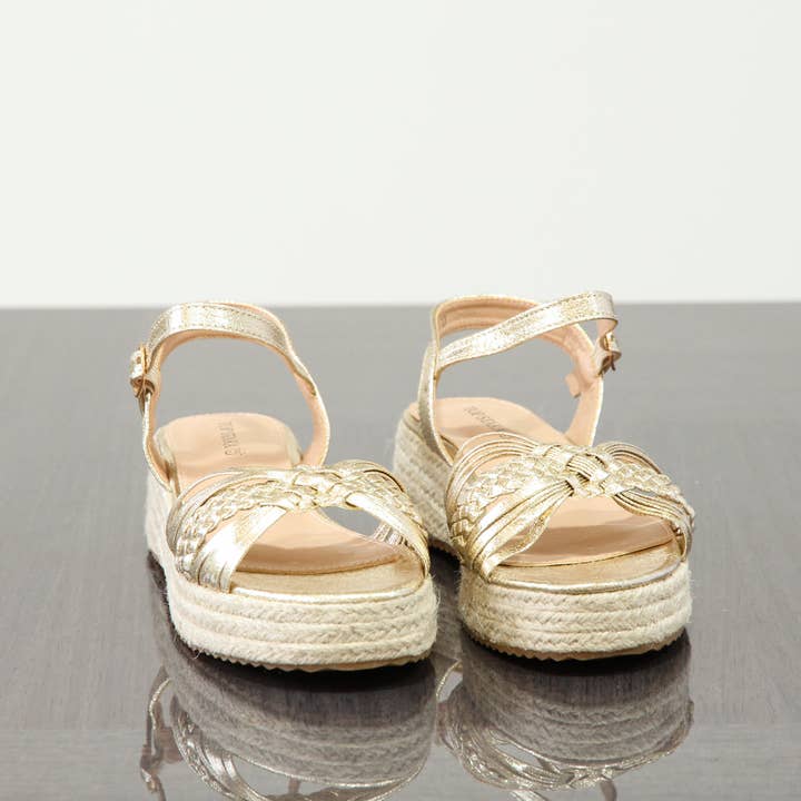Top Staka - Wholesale Wedges - Women's - BG-732 Women's Braided Wedge Sandals - Espadrille Platform4