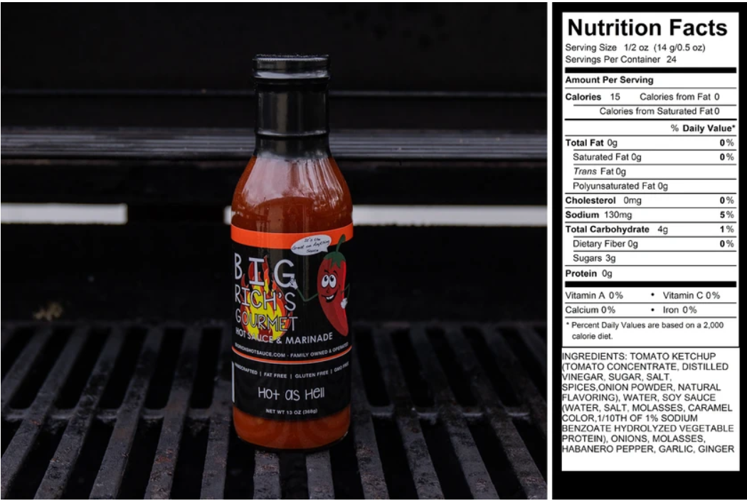 Big Rich's Hot Sauce - Wholesale Hot Sauce - Big Rich's Hot as Hell Hot Sauce1
