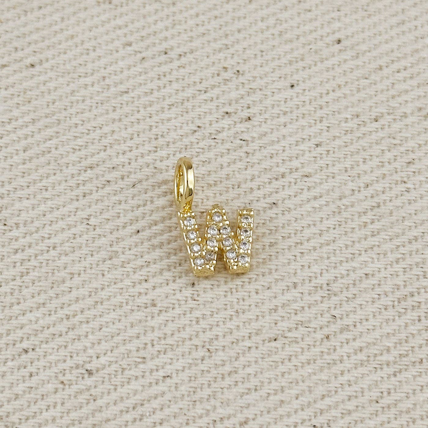 GoldFi – wholesale Individual charm/pendant – 18k Gold filled  Micro CZ Initial Letter Charm26