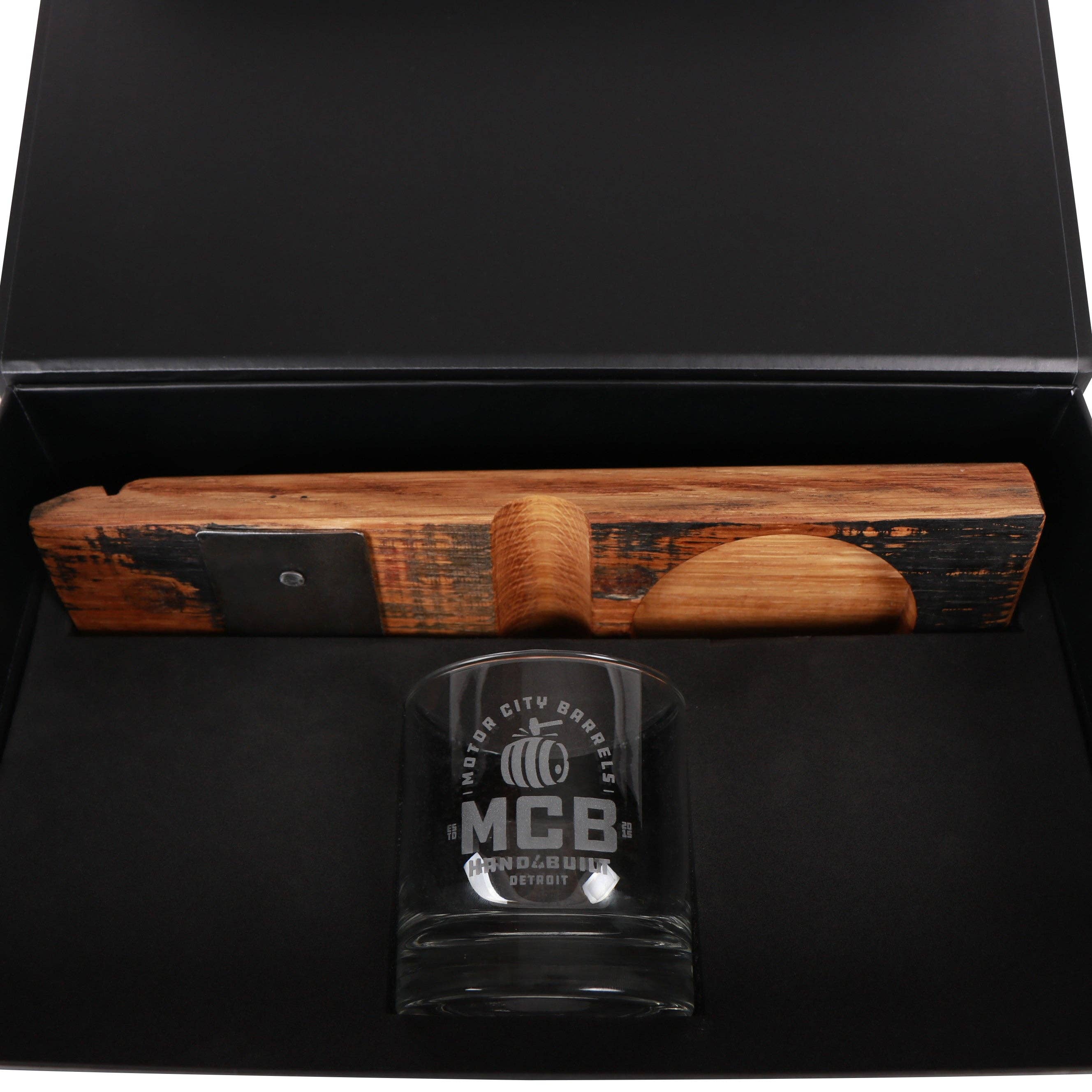 Motor City Barrels - Wholesale Cocktail/Liquor Glass - Cigar Holder with Rocks Glass11