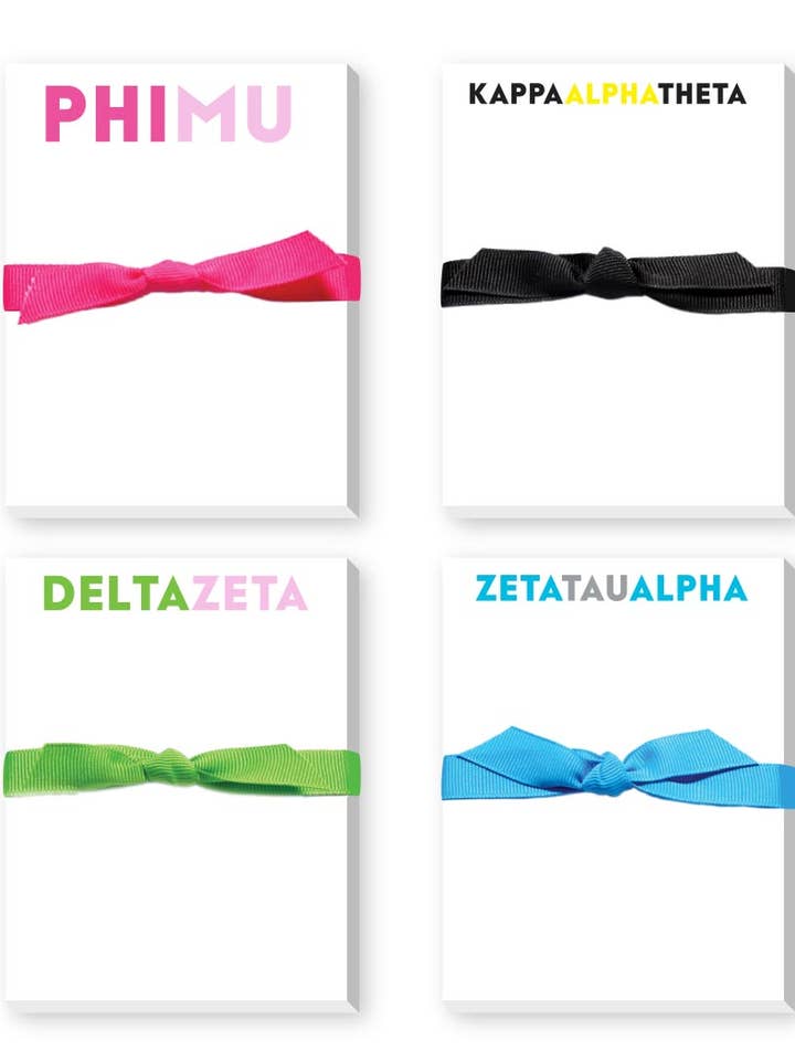 Sorority Greek Bright Mini Notepad and other Purchase Wholesale sorority sweatshirt. Free Returns & Net 60 Terms on Faire trending on Faire.