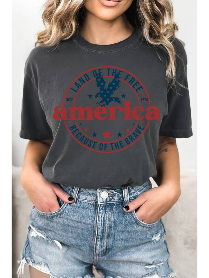 BouTeeQue Closet - Wholesale Screen Printed T-Shirt - Women's - BT1988 T AMERICA LAND OF THE FREE8