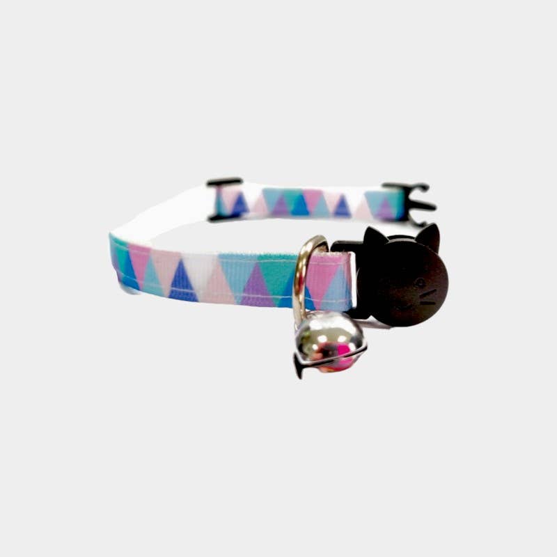 Zacal Cat Collars – wholesale Pet collar – Cat – Light Multi Colour Chequered Kitten Collar1