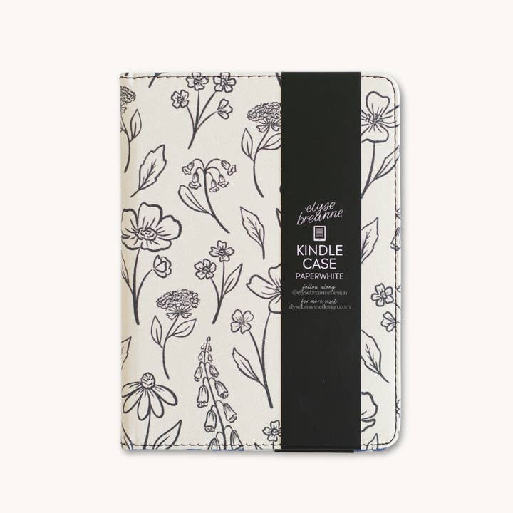 Elyse Breanne Design - Vendita all'ingrosso Custodia per laptop/tablet - Donna - Custodia Kindle con Fiori Pressati | Amante dei Libri & Lettura1