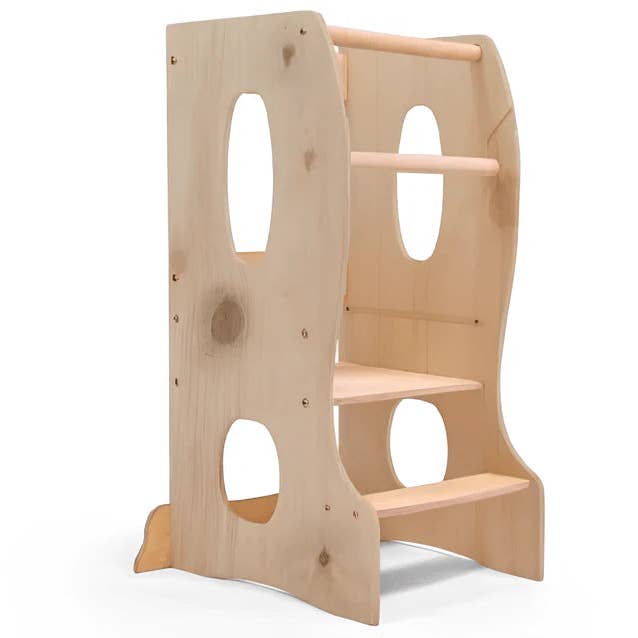 Stable Montessori Tower: Wooden Growing Chair - Beige for wholesale by Goodevas United Kingdom
