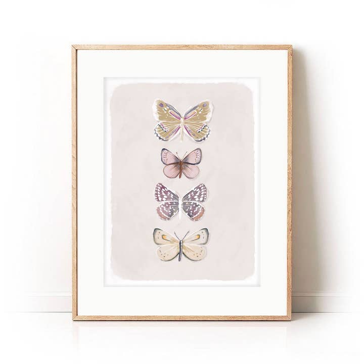 "Blush Butterflies" art print for wholesale by House Fenway