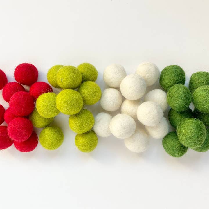 Fan Fave Christmas - 2.5 cm Felt Balls for wholesale by Wool Jamboree