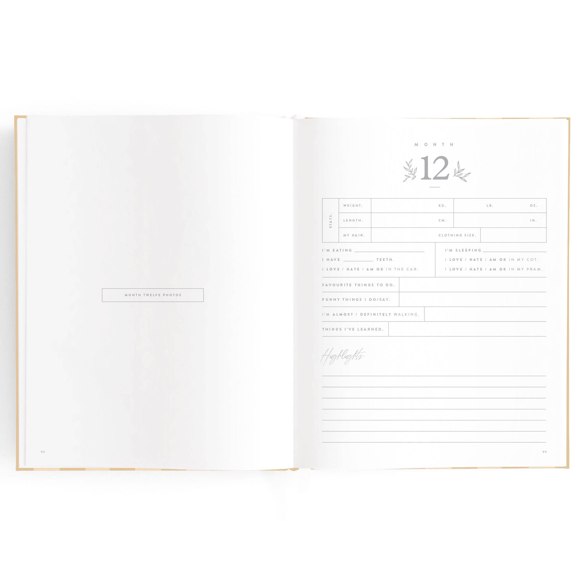 Fox & Fallow - Wholesale Memory book – Child & baby - Baby Book Coffee Stripe12