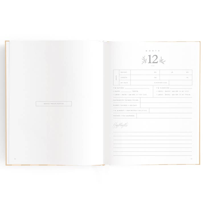 Fox & Fallow - Wholesale Memory book – Child & baby - Baby Book Coffee Stripe12