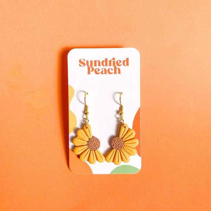 Sundried Peach - Vendita all'ingrosso Orecchini pendenti - Pendenti a mezzo girasole2