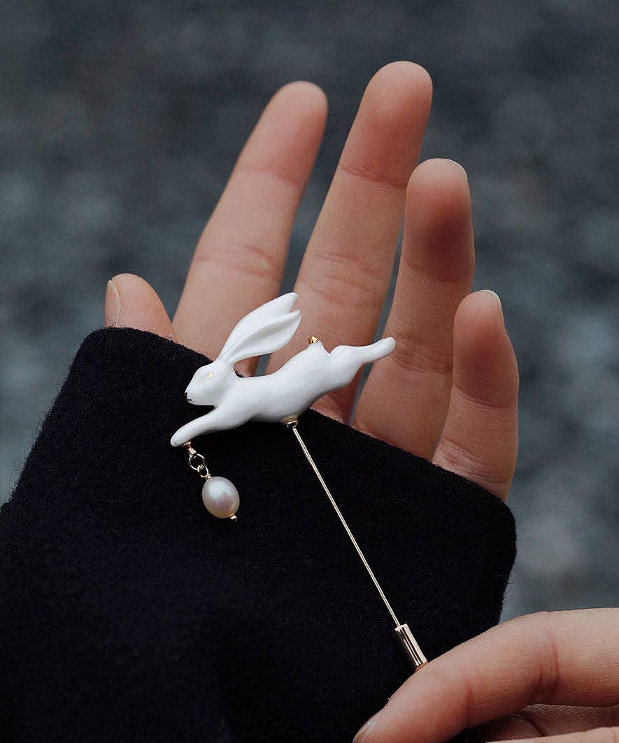 Vermilion Collection – wholesale Brosch – YIHE Keramikbroscher "Kanin"5