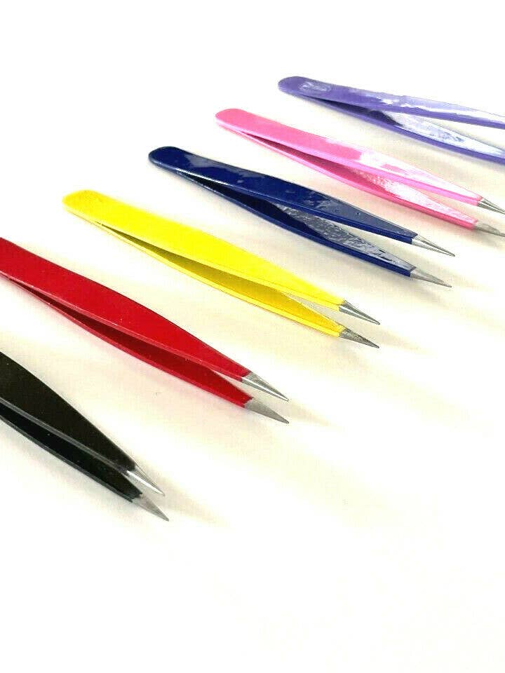 6pcs Professional Eyebrow Tweezers Pointed Tip Multi Purpose Set/kit for wholesale by HASHIR PRODUCTS