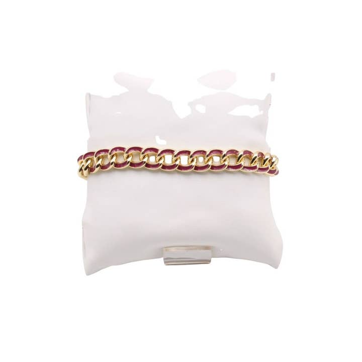 Enamel Chain Bracelet for wholesale by Bozkurt Jewelry