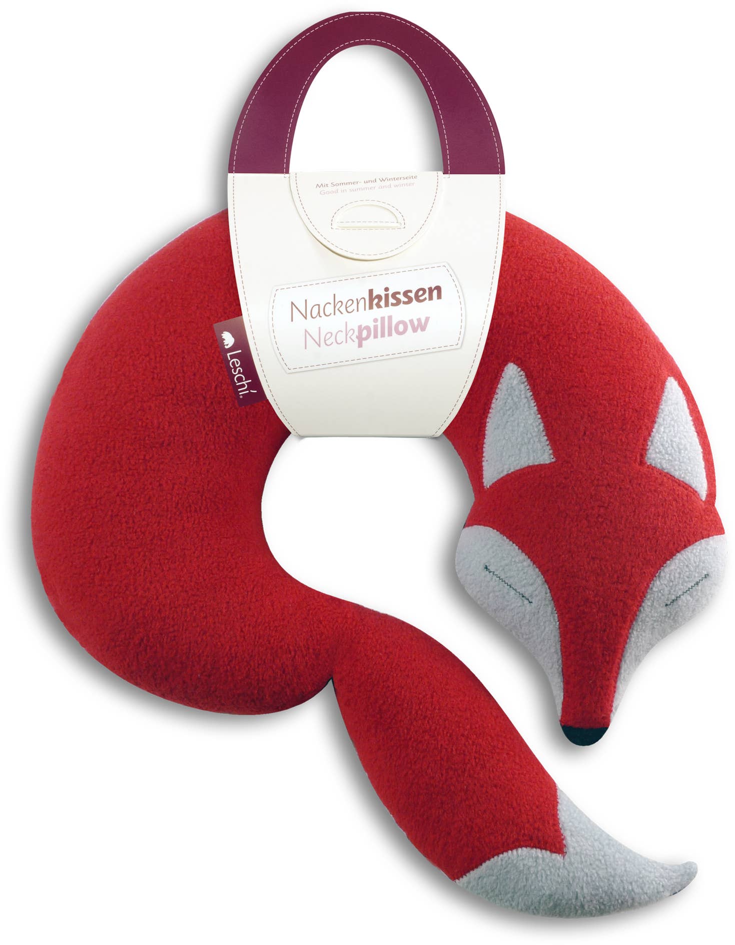 Leschi – wholesale Resekudde – Leschi rese-nackkudde i form av en räv5