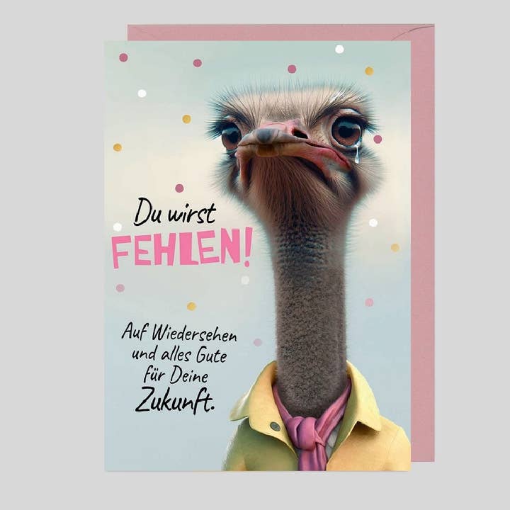 Farewell card UK-35063 for wholesale by Michel-Verlag GmbH