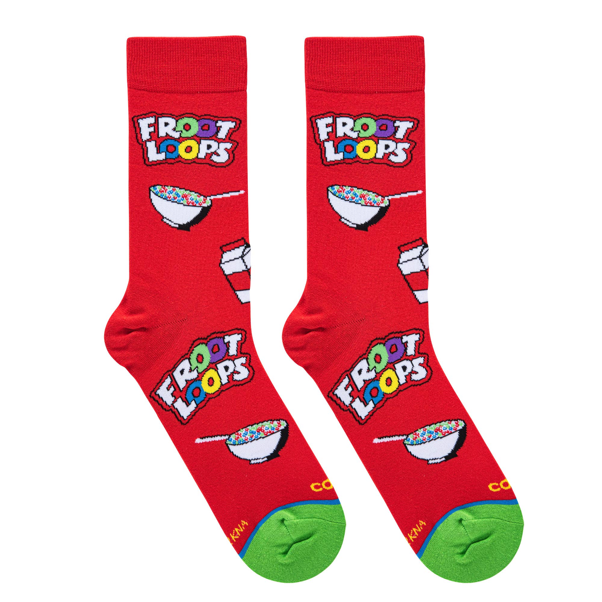 Cool Socks - Wholesale Socks - Men's - Froot Loops Cereal Bowl - Mens Crew Folded0