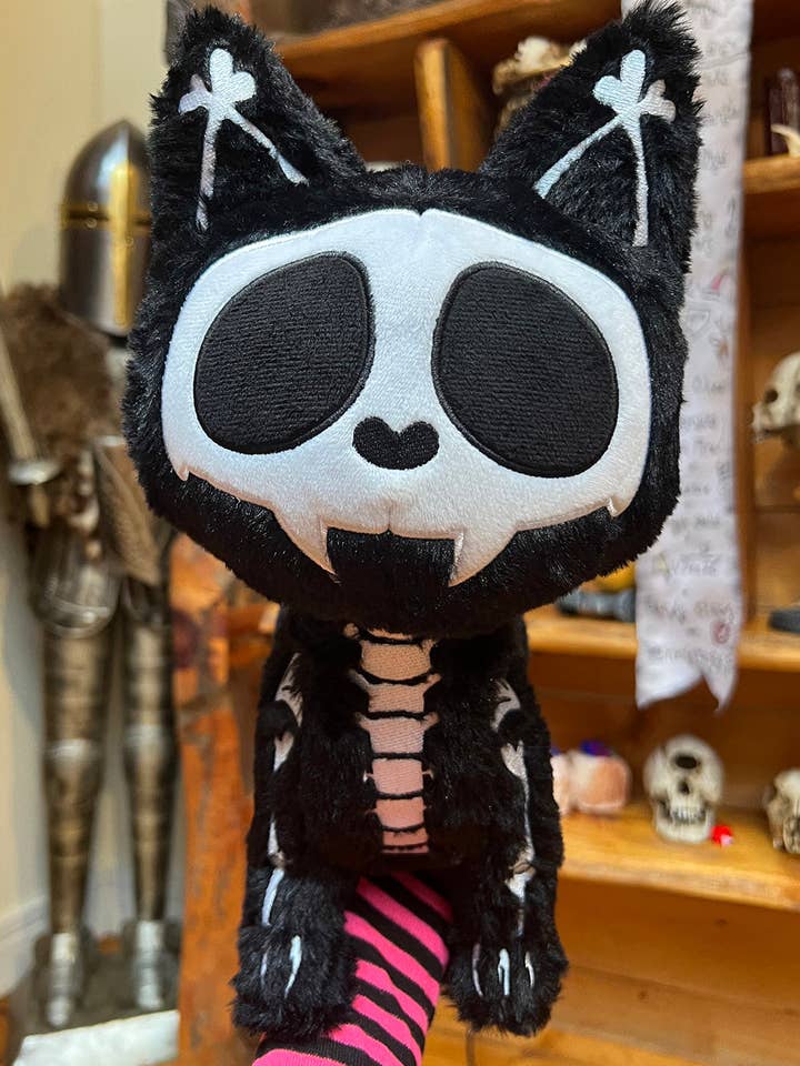 Giocattolo di peluche Skelekitty per la vendita all'ingrosso da parte di vampirefreaks