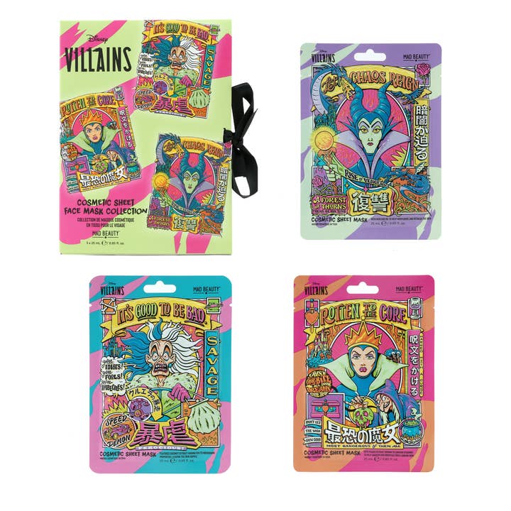 Mad Beauty Wicked Villains kosmetiske arkmaske-sæt for engroshandel hos Mad Beauty