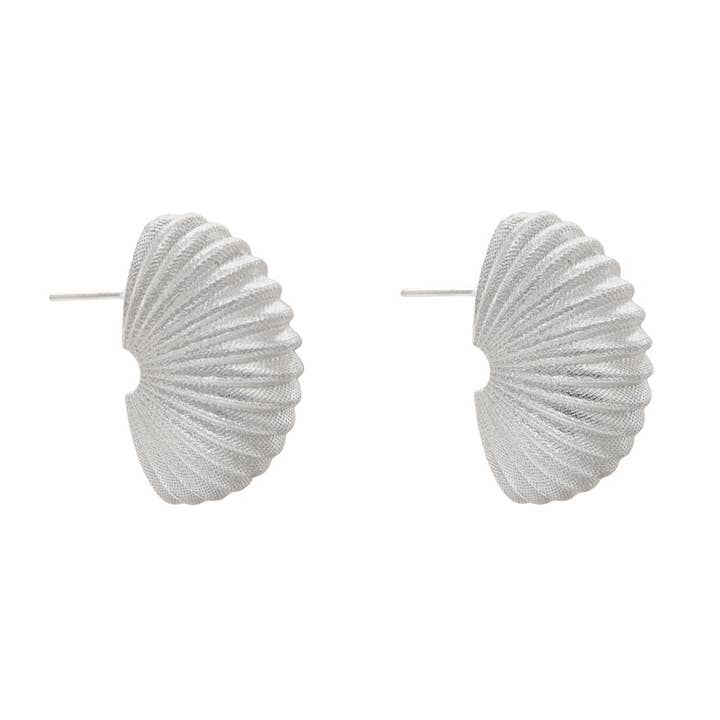 Silver Shell Earrings for wholesale by ACUS