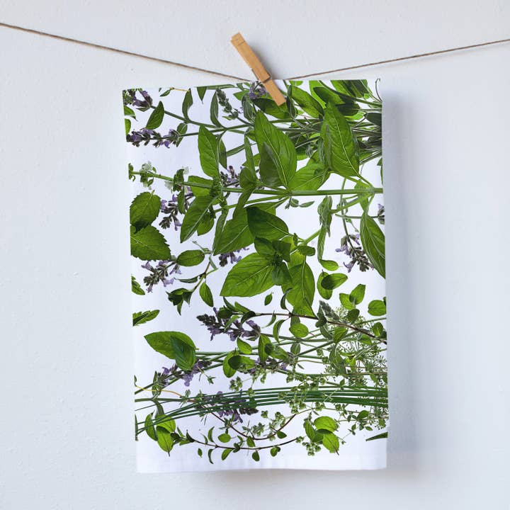 Fresh Herbs keukentheedoek voor wholesale door Red Bird’s House
