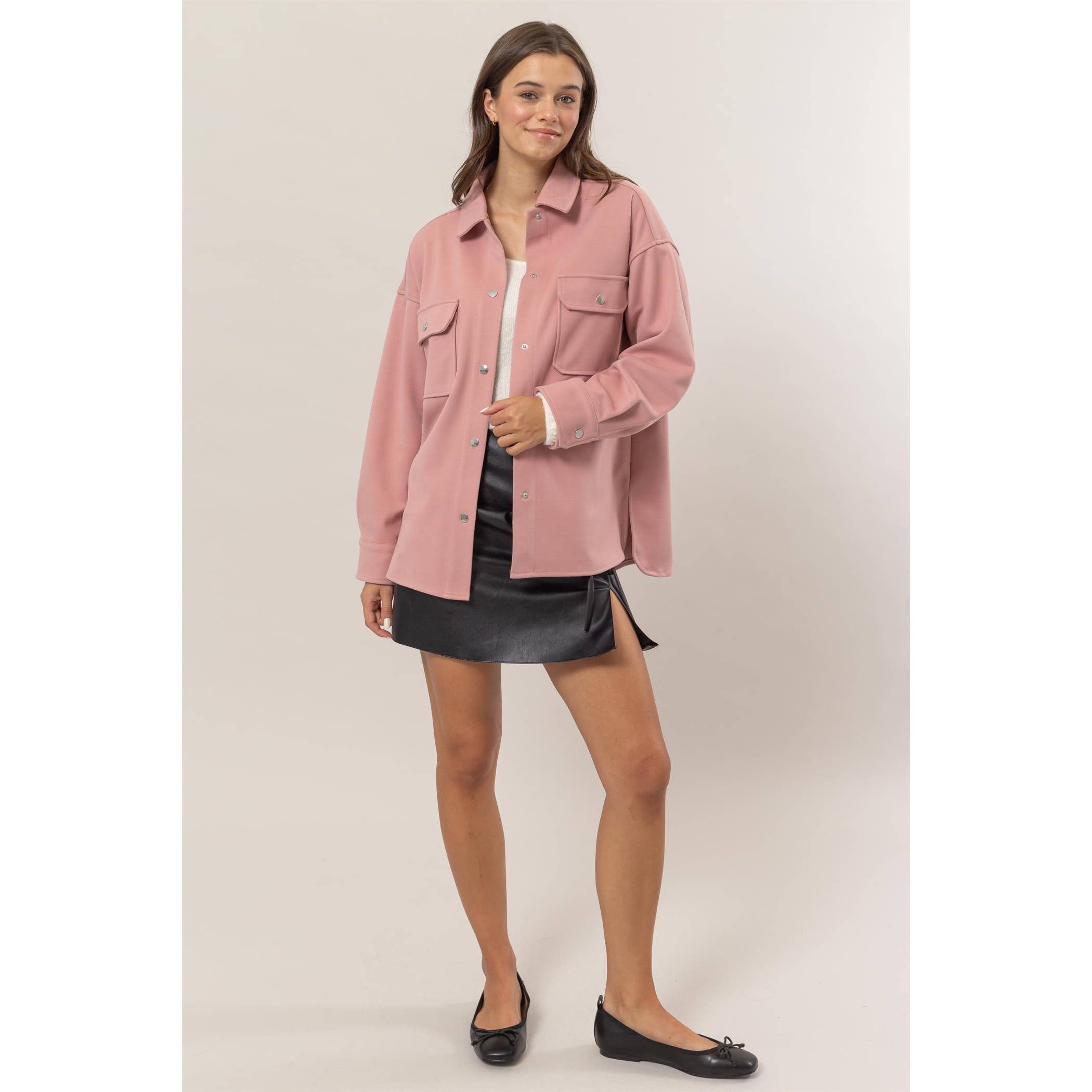 HYFVE - Vente Veste-chemise – femme - Surchemise brossée effet laine5