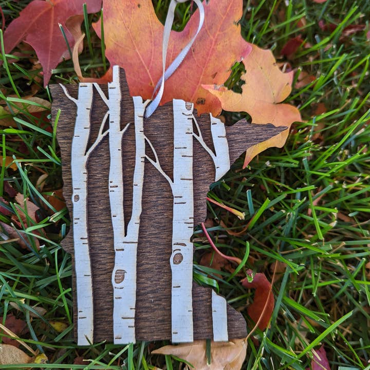 Knit and Nailed - Wholesale Ornament - Minnesota Wood Ornament Art 5" varieties33