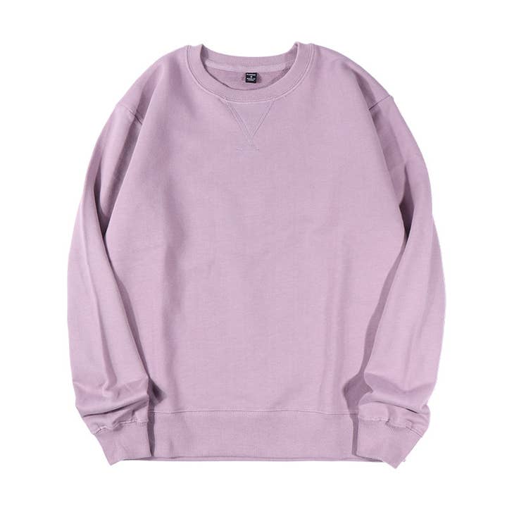 Rosa Clothing - Wholesale Sweatshirt - Women's - Athleisure loose fit plain cotton crewneck Sweatshirt6