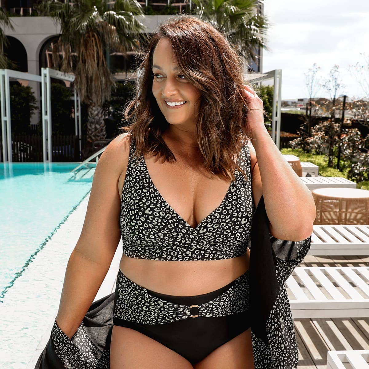 Infamous Swim - Wholesale Swim Bottoms - Women's - Anna Bikini Bottom - Signature Feminae Leopard4