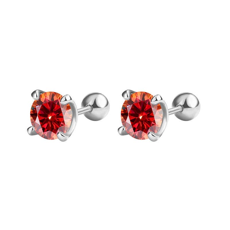Perimade & Co. LLC - Wholesale Stud/Post Earrings - Color Moissanite Ball End Earrings in 925 Sterling Silver1
