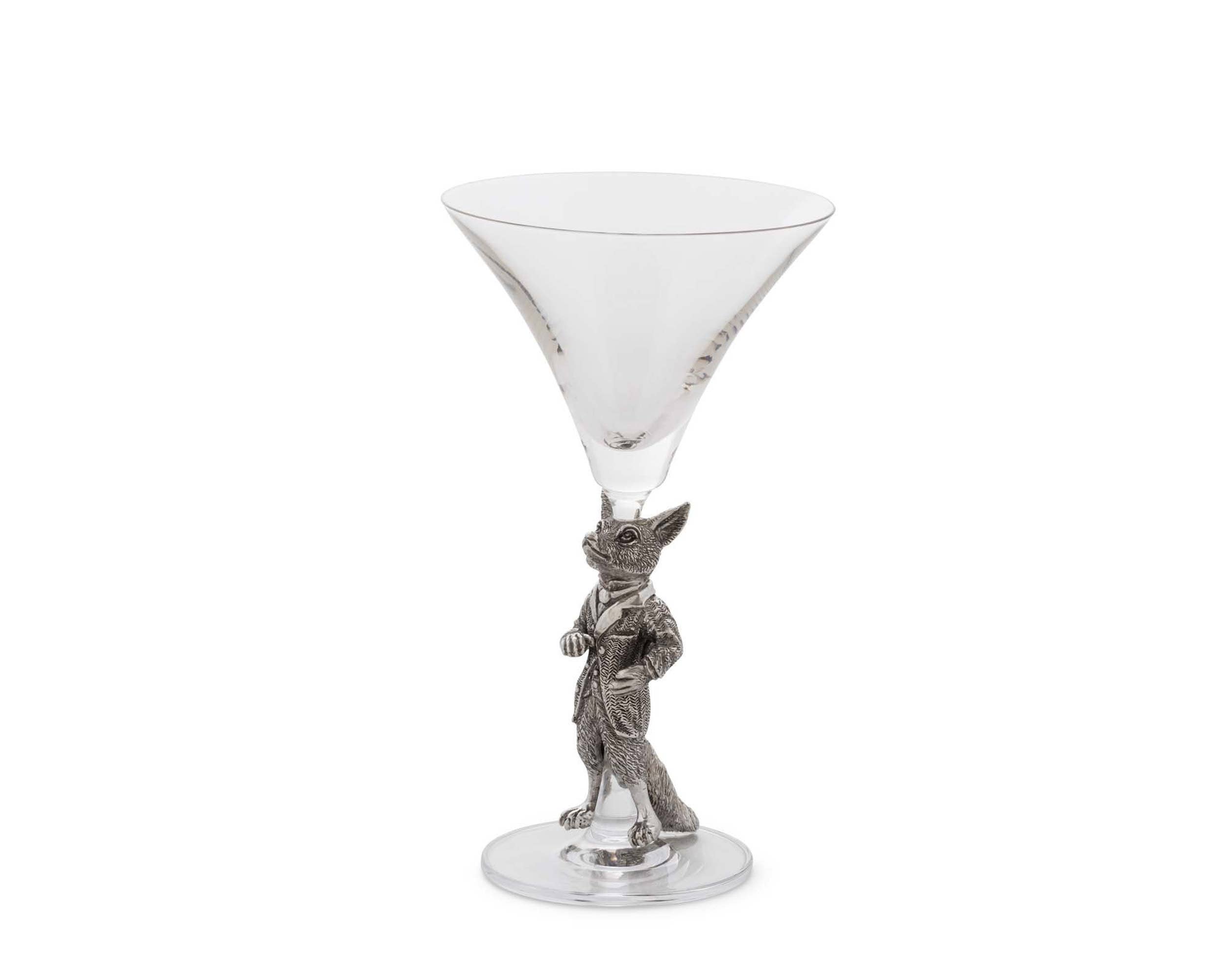 Vagabond House - Wholesale Cocktail/Liquor Glass - Hunting Dressed Fox Cocktail / Martini Glass