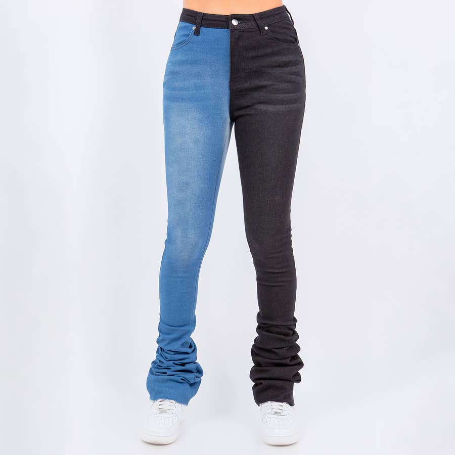 Wholesale Custom Women Stretch High Waist Candy Color Skinny Jeans