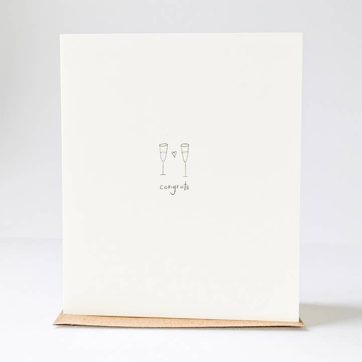 Congrats Bubbles Card for wholesale by under the stairs paper co.