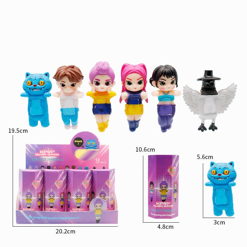 Little Trendy - Vente Figurine – enfant - Boîte aveugle de décoration pour moniteur d'ordinateur inspirée de K-pop KDH - 12 unités1