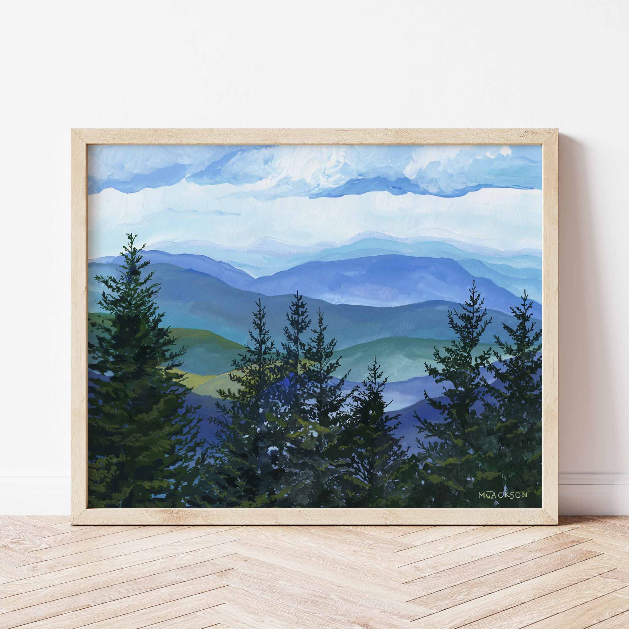 MARISAMADE - Wholesale Art Print - Blue Ridge Mountain Treeline Art Print 1