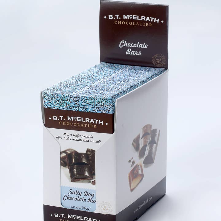 Annie B's - Wholesale Chocolate Bar - Salty Dog Chocolate Bars - 10 Bar POP Display