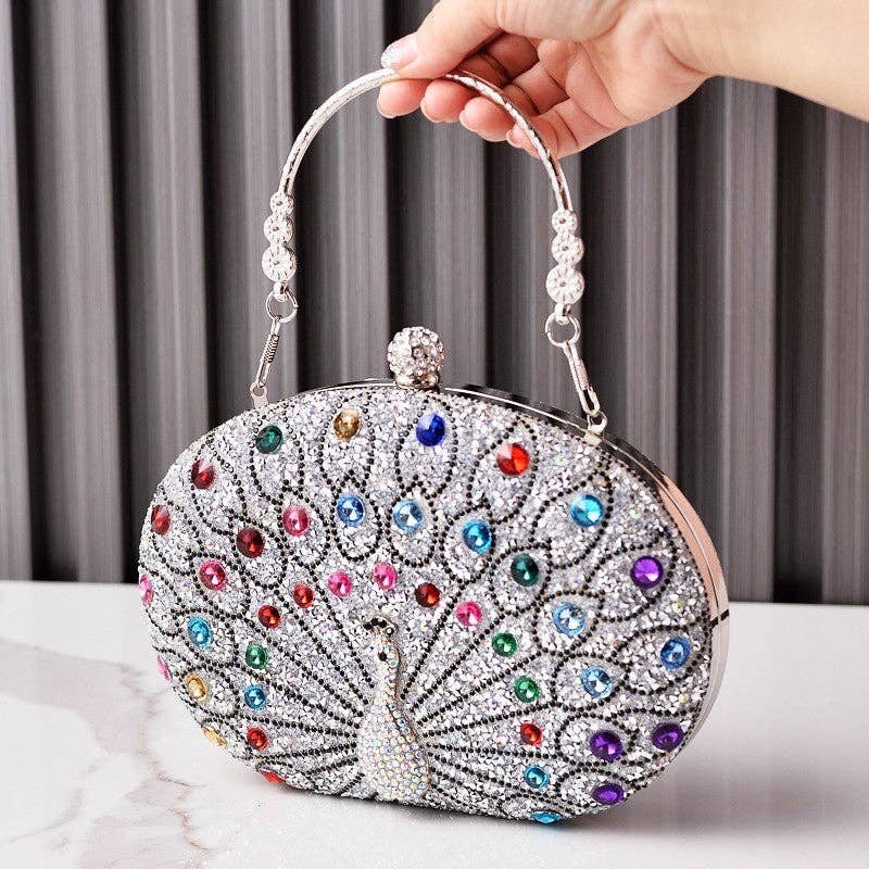UZ Wholesale Store - Wholesale Clutch Bag - Women's - Peacock Embellished Evening Clutch7
