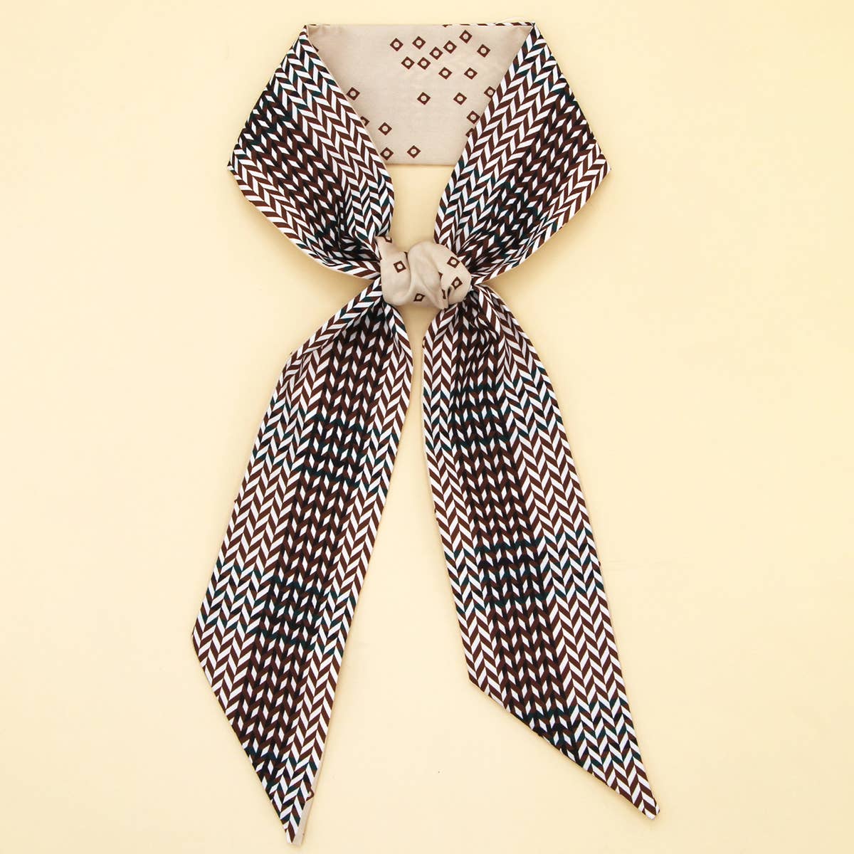 ACCITY - Wholesale Scarf - Women's - Chic Floral Letter Twilly Scarf Gift Wrap_CWASC009814