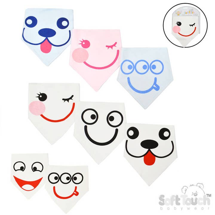 Bandana Haklappar: Ansikter - BB350 för wholesale av Soft Touch