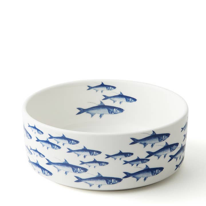 School of Fish Medium Dog Bowl for wholesale by Caskata