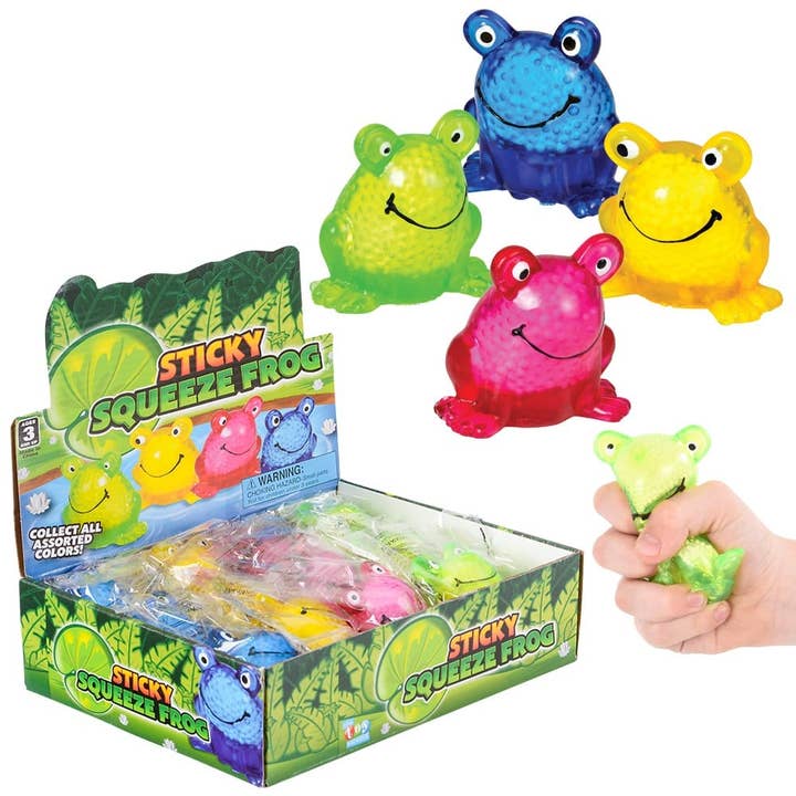 La Luna Bella - Toys - Wholesale Classic Toy - Kids - 2.5" SQUEEZE STICKY FROG LLB kids toys