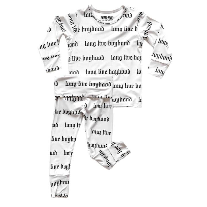 Rebel Bro - Wholesale Lounge Set - Kids - Bamboo Two Piece Set in Long Live Boybood