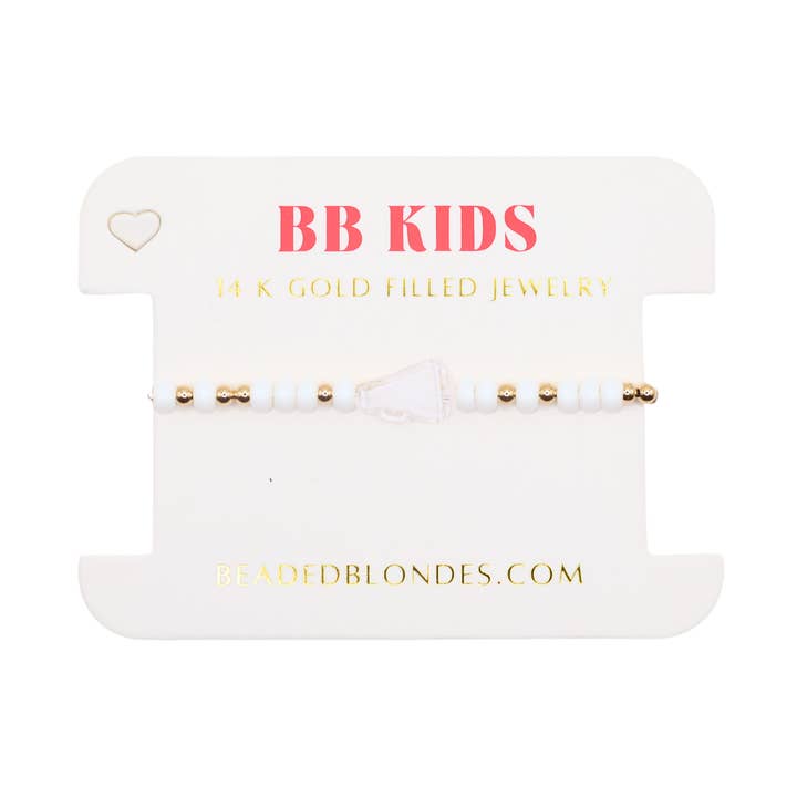 Megaphone Sprinkle Bracelet (Kids Size) for wholesale by Beaded Blondes