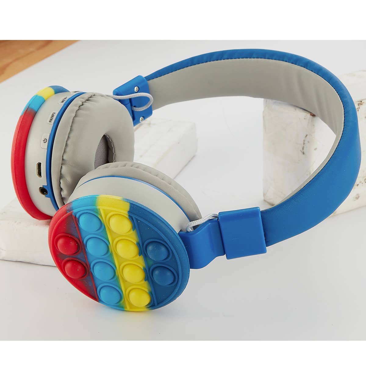 PhunkeeTree - Wholesale Headphones - Blue - POP IT! Wireless Headphones3