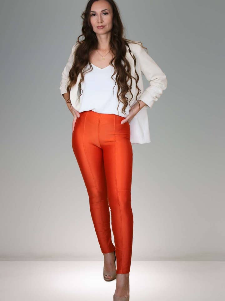 Olivia Compression Pants Orange for wholesale by We Wear Brazil