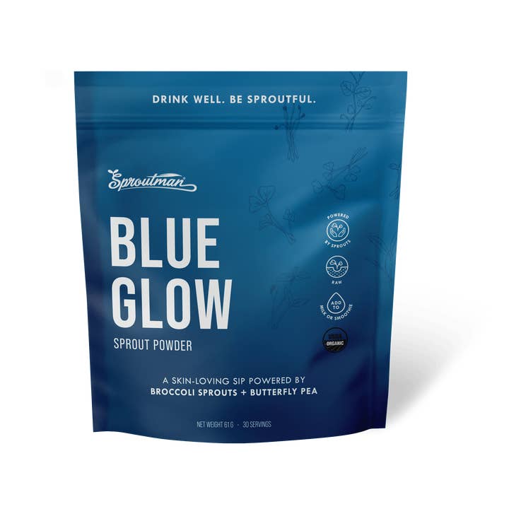 Blue Glow Superfood Sprout Powder for wholesale by Sproutman