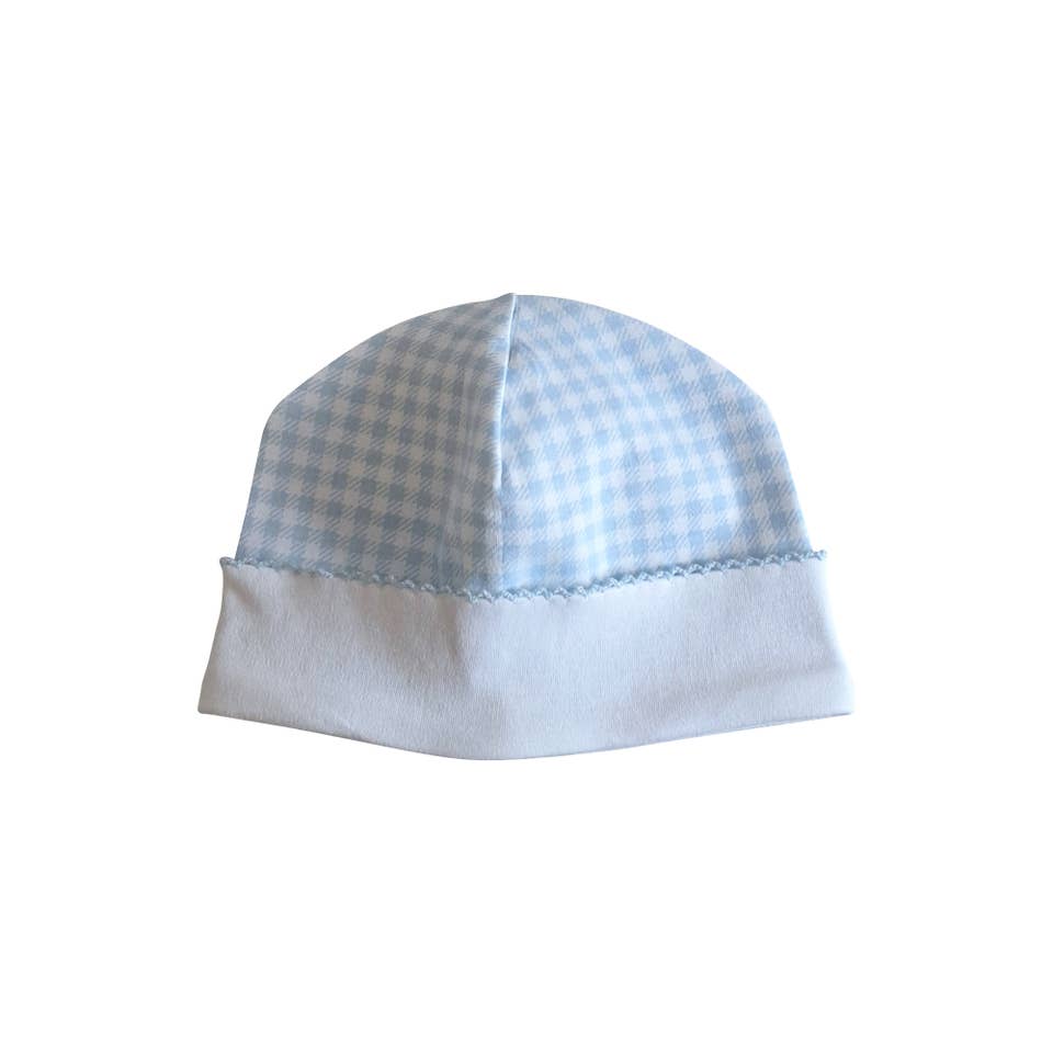 Baby Threads - Wholesale Newborn/Knit Hat - Baby - Baby Boy's "Blue Checks" Pima Cotton Hat