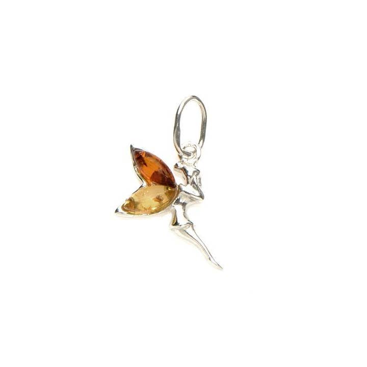 Pendentif fée ambre multicolore, argent 925, 1,5+1 cm pour la vente par OPALOOK France