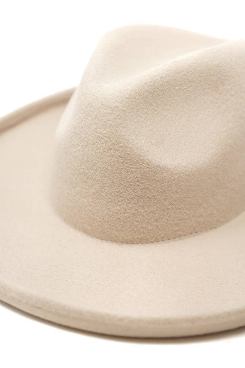 Olive & Pique - Venta al por mayor Sombrero fedora - Unisex - Lápiz de fieltro 100% lana Brim Rancher de OWEN, color beige2