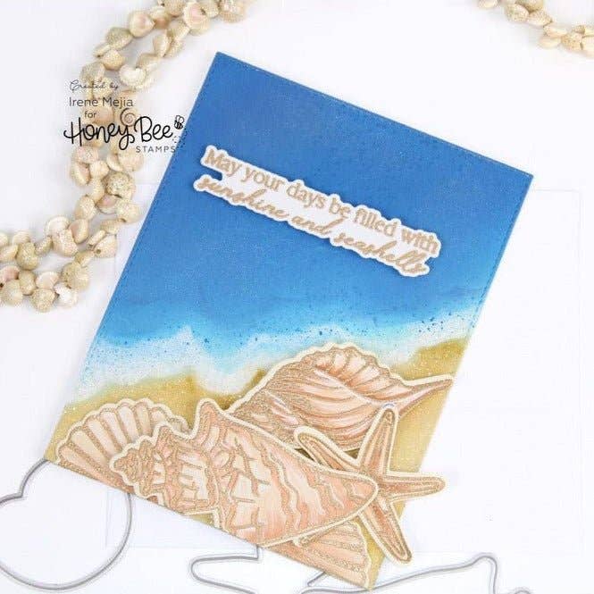 Honey Bee Stamps - Wholesale Rubber/decorative stamp - Seashells - 6x8 Photopolymer Stamp Set6